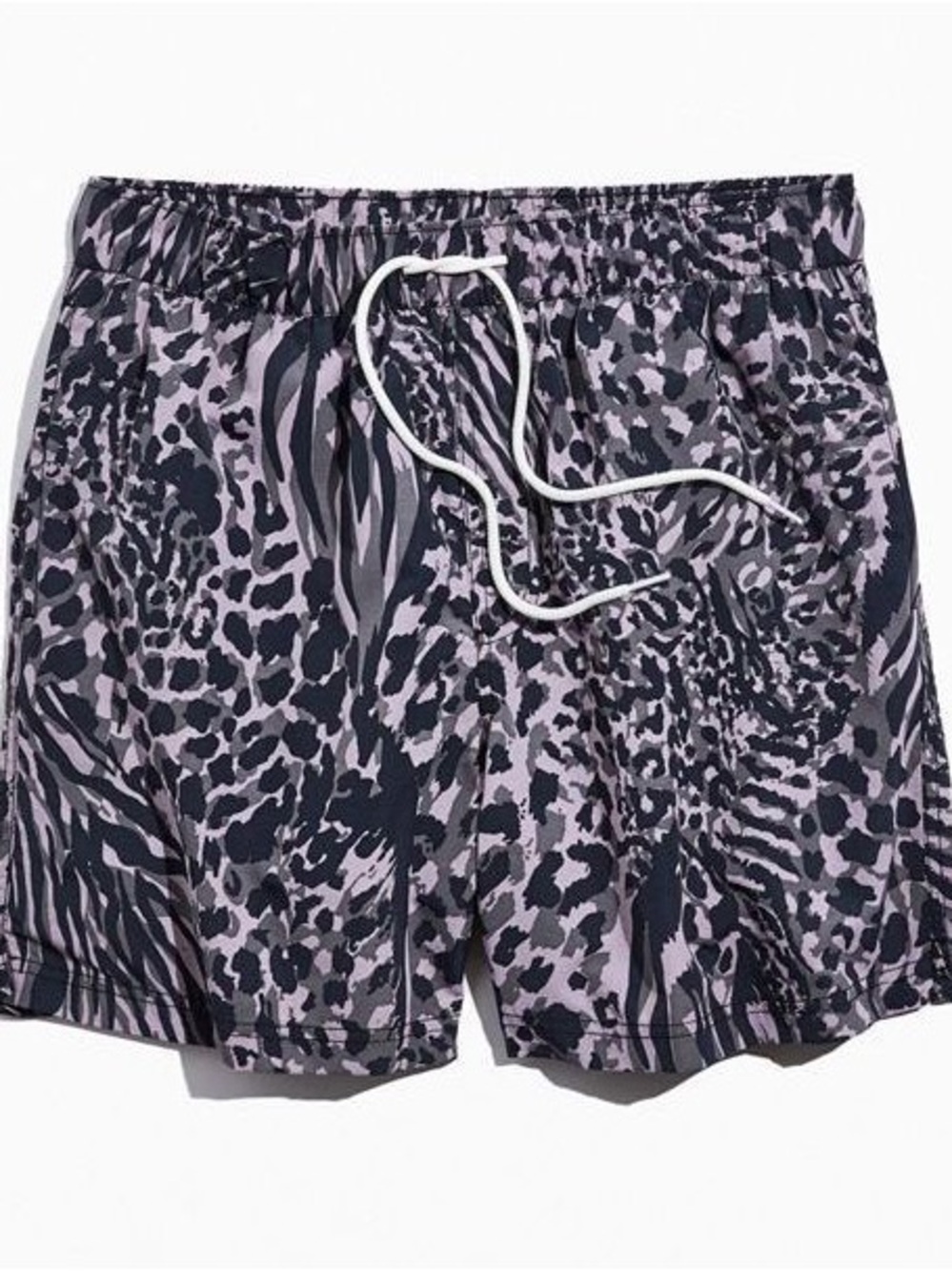 Urban Outfitters Men’s Mesh Swim Trunks with Lilac Animal Print- L
